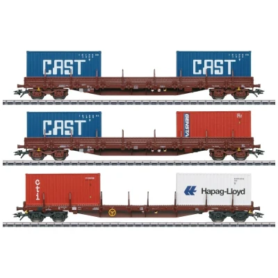 Afbeelding van Märklin 47119 H0 3 delige set goederenwagens van de NMBS/SNCB