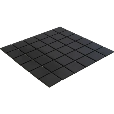 Afbeelding van The Mosaic Factory London Vierkant Black 4,8x4,8 cm