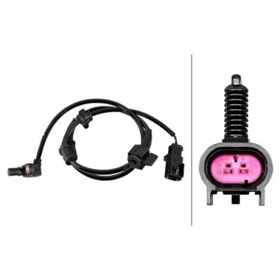 Afbeelding van HELLA 6PU 358 218 551 ABS sensor met bevestigingsklemmen aan de kabel Inductie 2 935
