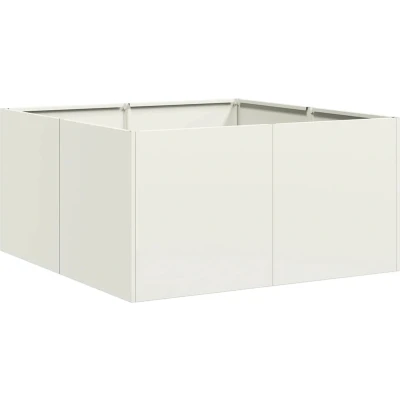 Afbeelding van Plantenbak 80x80x40 cm koudgewalst staal wit