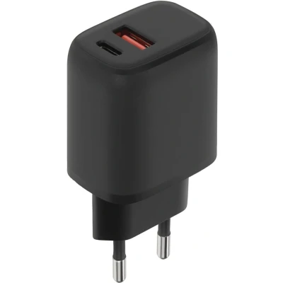 Afbeelding van Mobiparts Wall Charger Dual USB C/USB A 20W Black (Bulk)