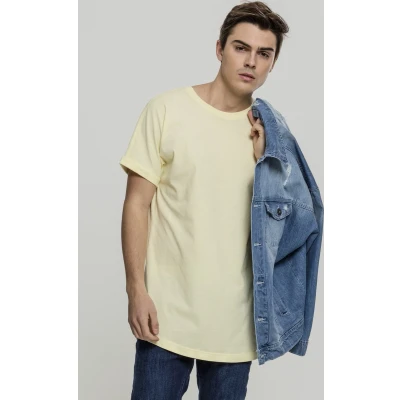Afbeelding van Urban Classics LONG Shaped Turnup Tshirt basic, Heren, Maat: XL, Black