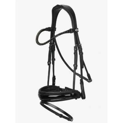 Afbeelding van LeMieux Hoofdstel Kudos Patent Dressage Zwart/Wit COB