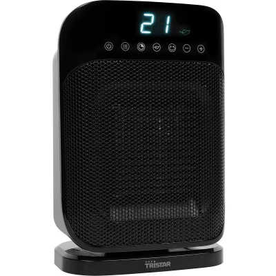 Afbeelding van Tristar Elektrische campingkachel KA 5074 Keramische ventilatorkachel Draaifunctie Timer Geschikt voor verwarmen van 20m² Zwart