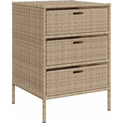 Afbeelding van vidaXL Tuinkast 55x59x80 cm poly rattan beige