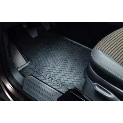 Afbeelding van Volkswagen Originele VW Amarok rubberen vloermatten voor en achter zwart dubbele cabine 2H1061500A 82V 4 stuks