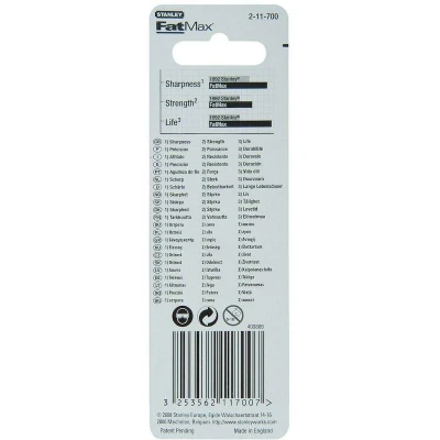 Image de STANLEY 2 11 700 Lame de rechange FATMAX (10 pièces)