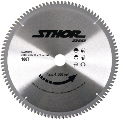 Afbeelding van STHOR Cirkelzaagblad Ø300 mm 100 T binnendiameter 30 Voor Aluminium
