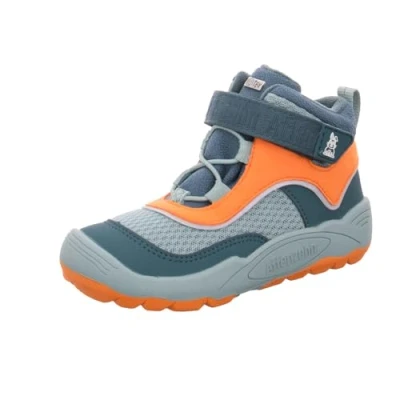 Afbeelding van Affenzahn Vegan Explory Chaussures de mi saison imperméables, respirantes avec doublure polaire, fermeture adhésive et semelle antidérapante Taille 21 32, Pétrole, 32 EU