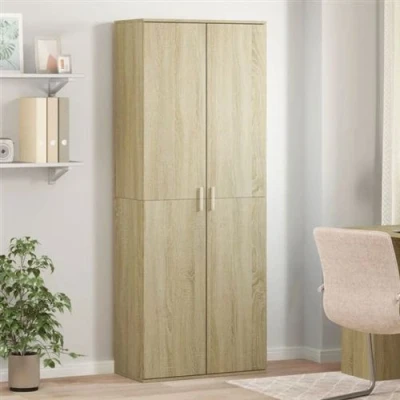 Afbeelding van vidaXL Hoge kast 70x35x180 cm bewerkt hout sonoma eikenkleurig