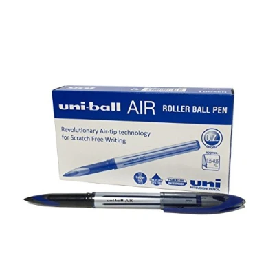 Afbeelding van Liquid ink ballpoint pen Uni Ball Air Micro UBA 188 M Blauw 12 Stuks