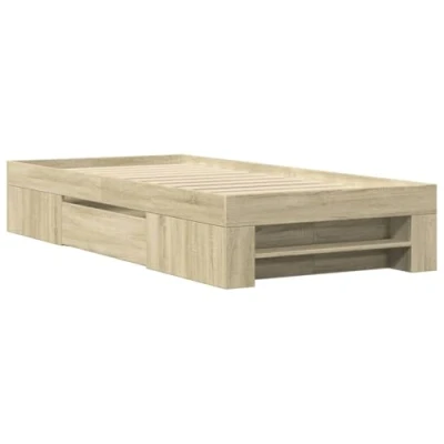 Afbeelding van vidaXL Bedframe bewerkt hout sonoma eikenkleurig 90x200 cm