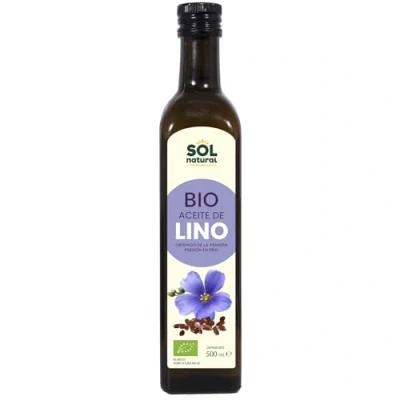 Afbeelding van SOLNATURAL Biologische lijnolie 500 ml standaard