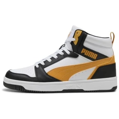Afbeelding van PUMA Rebound V6 Sneakers, uniseks, Wit Archief Goud Zwart