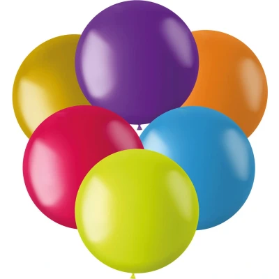 Afbeelding van Ballonnen Meerkleurig Metallic 48 cm 6 stuks