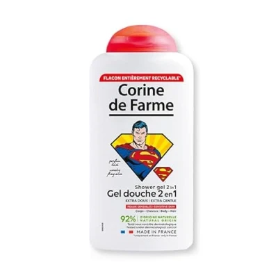 Image de Corine de Farme Gel Douche Enfant 2 en 1 Corps et Cheveux Superman Extra Doux, Formulation Clean Beauty Fabrication 100% Française 300 ml