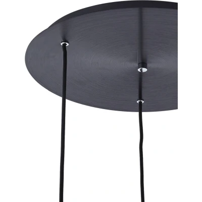Afbeelding van Lucande hanglamp 3lichts Glas, metaal E27 helder, zwart