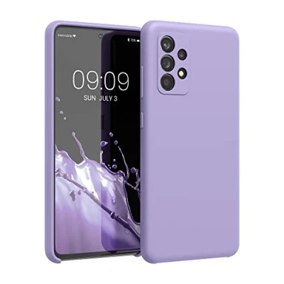 Afbeelding van kwmobile telefoonhoesje geschikt voor Samsung Galaxy A52 / 5G A52s Hoesje met siliconen coating Smartphone case in violet lila