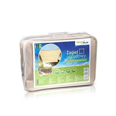 Afbeelding van Zonnezeil Schaduwdoek UV Greenblue vierkant 3.6m Cream