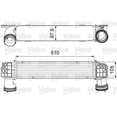 Afbeelding van VALEO 818664 Intercooler Zonder klep voor uitlaatgasrecirculatieregeling BMW: 3 Touring, Saloon, Convertible