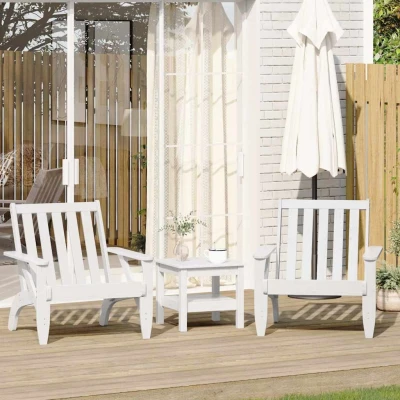 Afbeelding van vidaXL Tuinstoelen Adirondack 2 st 75x77x77 cm massief grenenhout wit