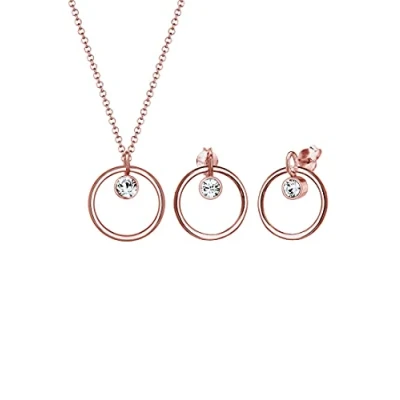 Afbeelding van Elli SET Oorbellen Rose goldcoloured, Dames, Maat: 45, gold coloured