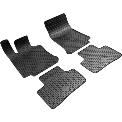 Afbeelding van WALSER 50904 Vloermatset Waterdicht Rubber voor en achter Antraciet/Zwart Op maat gemaakt