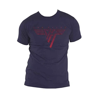 Afbeelding van Van Halen Classic Red Logo Heren T shirt M Blauw