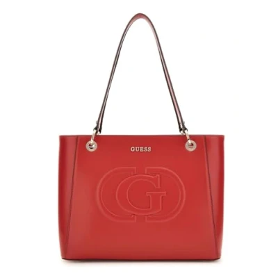 Afbeelding van GUESS Schoudertas Eco Mietta Noel Tote Red Rood