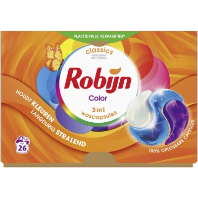Afbeelding van Robijn Wascapsules 3 in 1 Color 26 stuks