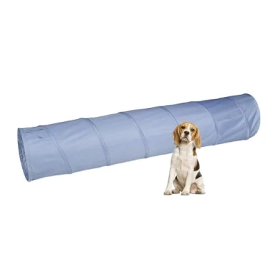 Afbeelding van Relaxdays hondentunnel agility 2 meter Ø 40 cm speeltunnel opvouwbaar polyester