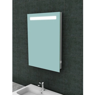 Afbeelding van Wiesbaden Tigris spiegel rechthoek met LED en stopcontact 60 x 80 cm