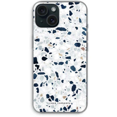 Afbeelding van Case Company® hoesje geschikt voor iPhone 15 Terrazzo N1 Soft Cover Telefoonhoesje Bescherming aan alle Kanten en Schermrand