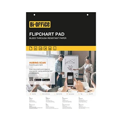 Afbeelding van Bi Office 5 stuks papieren blokken voor conferentieezel, A1, 20 vellen glad, 55 g/m² FL012203