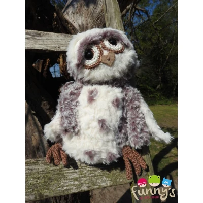Afbeelding van Haakpakket Funny Furry Owl Soft donkerbruin