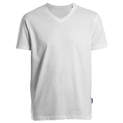 Afbeelding van Herenshirt &#039;Luxury V Neck Tee&#039; met korte mouwen White S