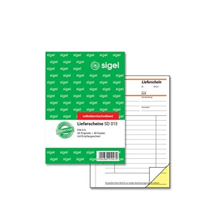 Afbeelding van Sigel Formulier inhoud van A6 Double 1 stuk
