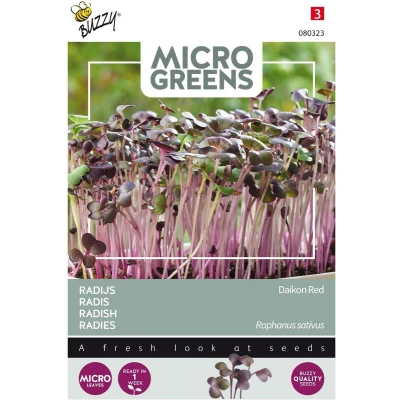 Afbeelding van 5 stuks Buzzy Microgreens Radijs (rood)