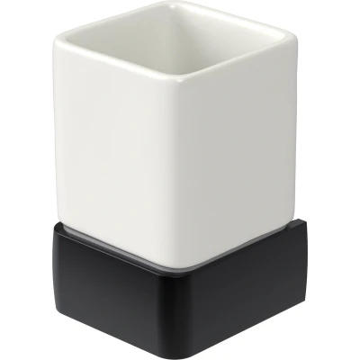 Afbeelding van Haceka Aline Bekerhouder Keramiek Zwart Aluminium &gt; van Zwart...
