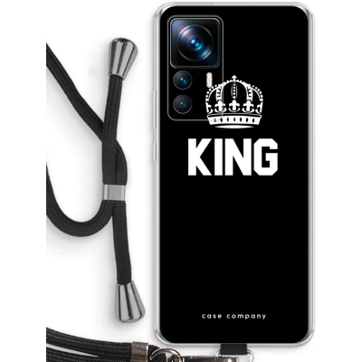 Afbeelding van Case Company® hoesje met Koord geschikt voor Xiaomi 12T King Zwart Telefoonhoesje Bescherming aan alle Kanten en Over de Schermrand