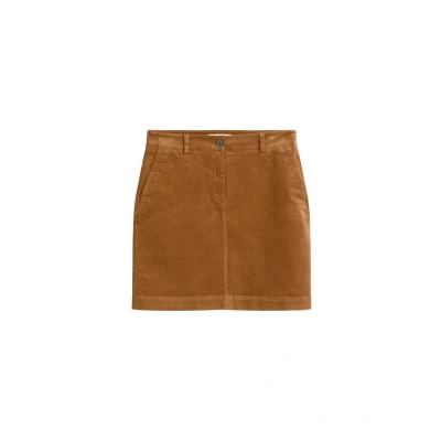 Afbeelding van Marc O&#039;Polo dames Minirok van corduroy met steekzakken in de kleur Bruin, maat: 34