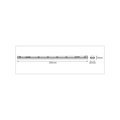Afbeelding van OSRAM Submarine 2 x 19W 4000K LED lamp voor vochtige ruimte G13 38.00 W Koudwit Grijs