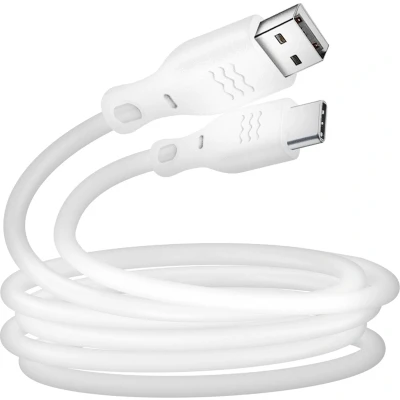 Afbeelding van Ecologische Kabel USB naar C Intensiteit 3A 2m Recyclebaar Just Green wit
