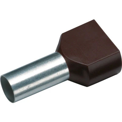 Afbeelding van Cimco 18 2450 Dubbele adereindhulzen 6 mm² Deels geïsoleerd Zwart 100 stuk(s)
