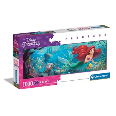 Afbeelding van Clementoni Puzzel 1000 Stukjes Panorama Disney The Little Mermaid, Voor Volwassenen en Kinderen, 14 99 jaar, 39658