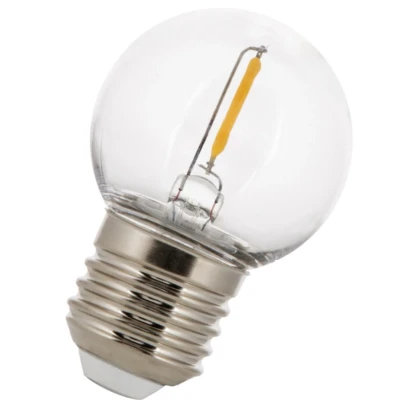Afbeelding van E27 LED Filament Kogellamp G40 1W Extra Warm Wit