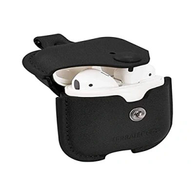 Afbeelding van TERRATEC AirBox beschermhoesje voor AirPods Shape fixed PU Leder zwart