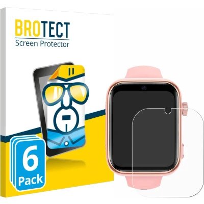 Afbeelding van BROTECT Screenprotector voor Akumaka 4G Kids Smartwatch Folie Beschermfolie transparant (6 Stuks)