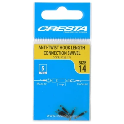 Afbeelding van Cresta Anti Twist Hook Length Connection Swivel (5 pcs) Maat : nr 14