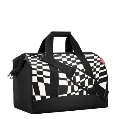 Afbeelding van Reisenthel Allrounder L Reistas Sporttas 30L Op Art Zwart